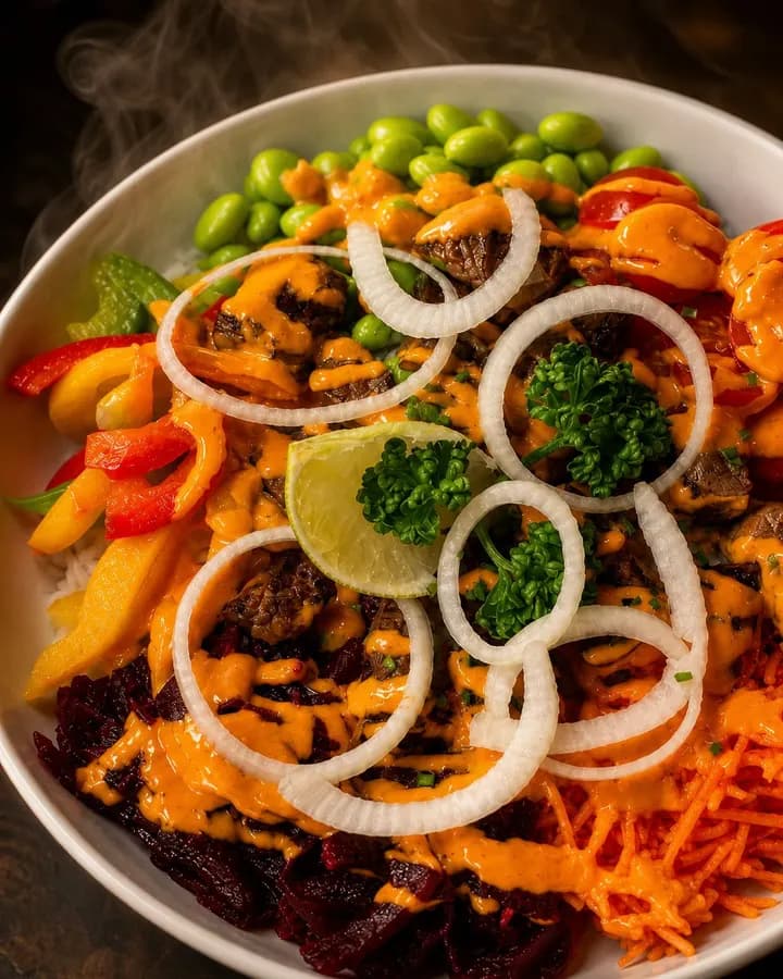 Mit der Wirt-KI erstellter Post: scharfe Bowl